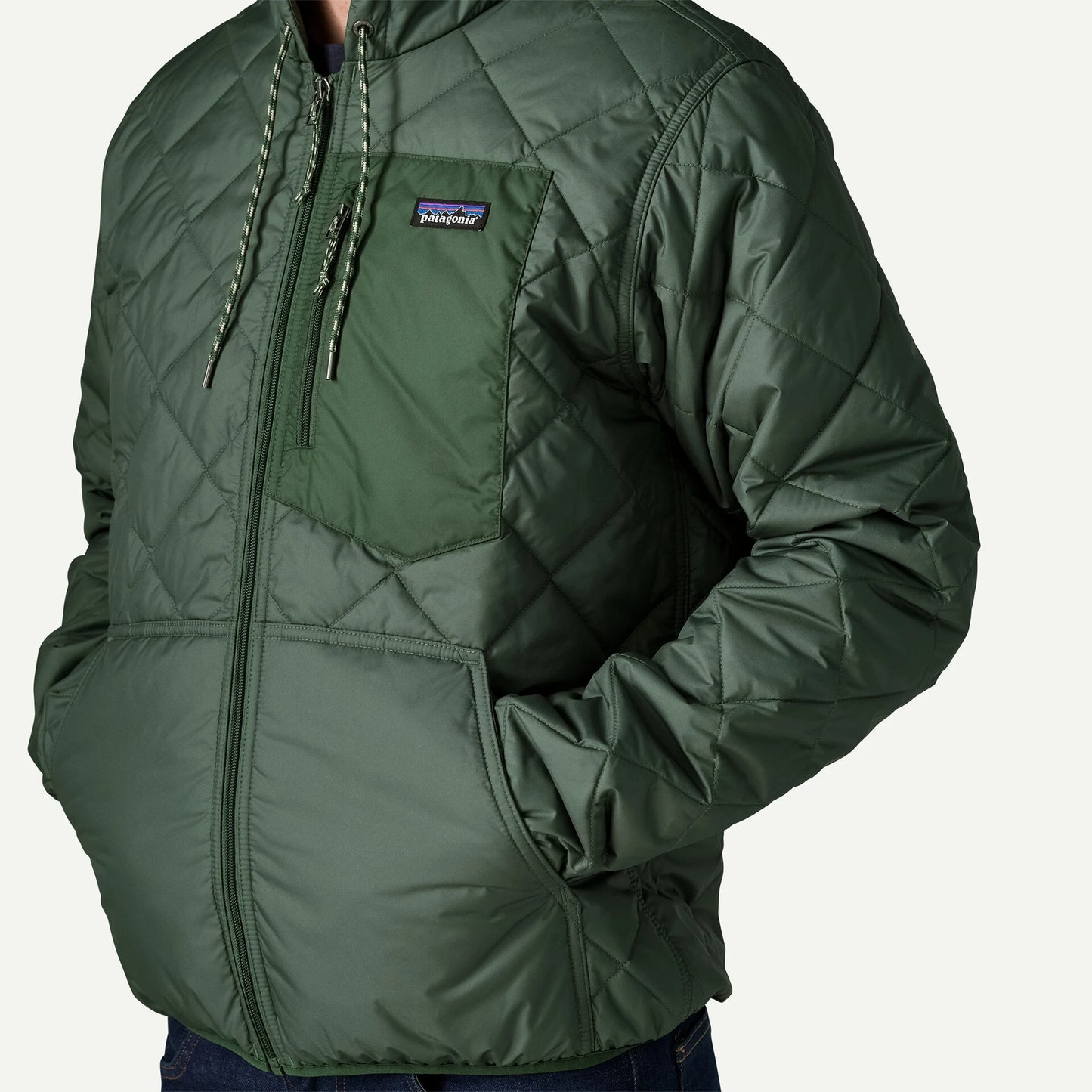 Men's Diamond Quilted Bomber Hoody - US 1086