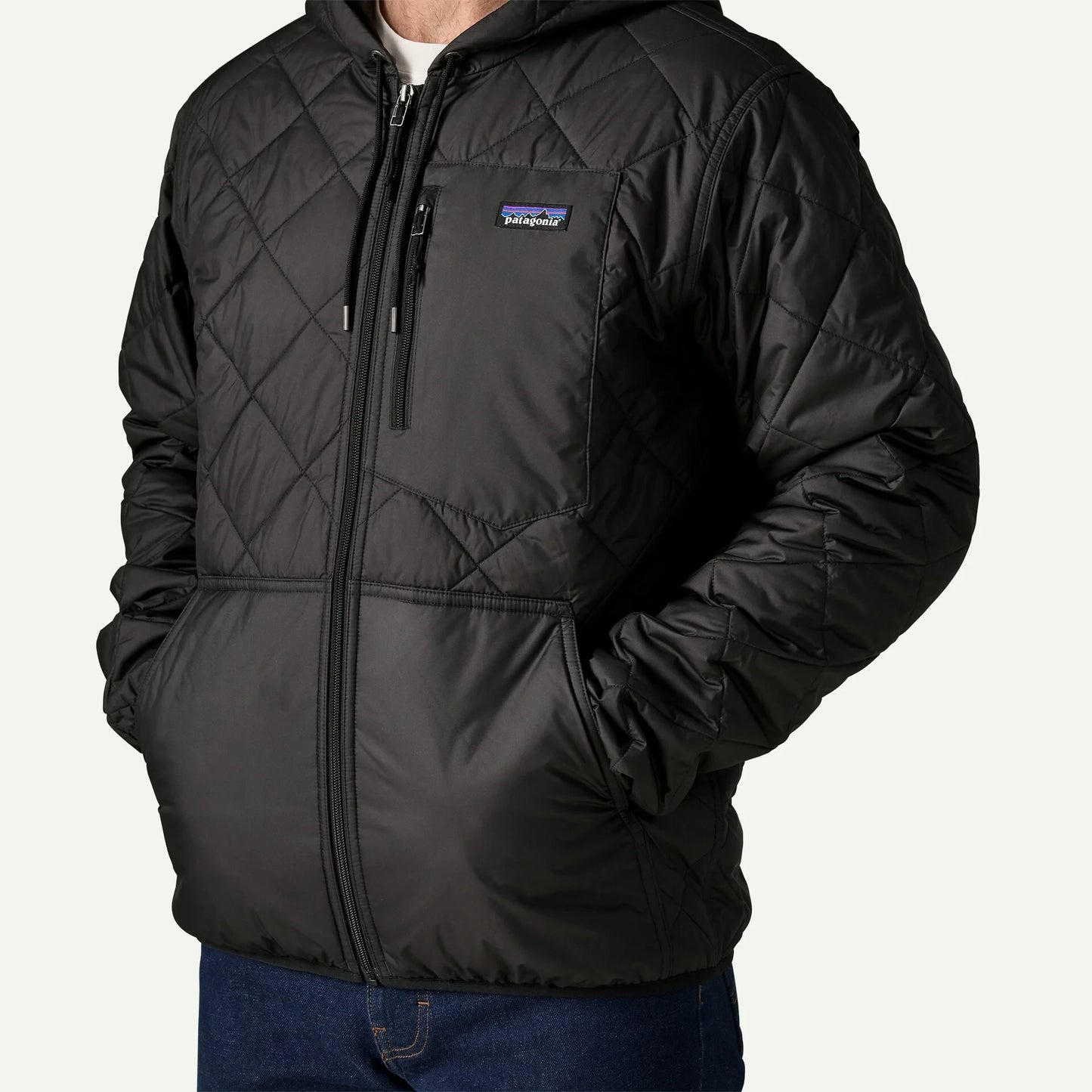 Men's Diamond Quilted Bomber Hoody - US 1086