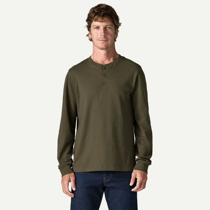 Men's Long-Sleeved Henley Shirt - US 7940