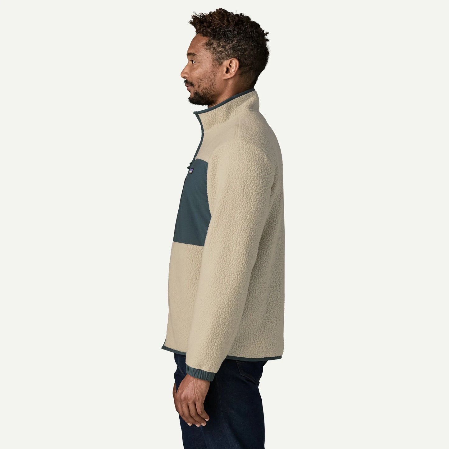 Men's Retro Pile Fleece Patch Jacket - US 0429