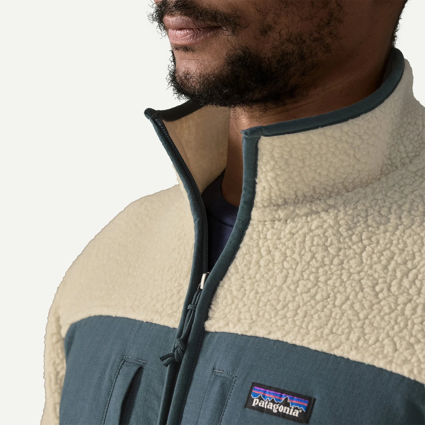 Men's Retro Pile Fleece Patch Jacket - US 6104