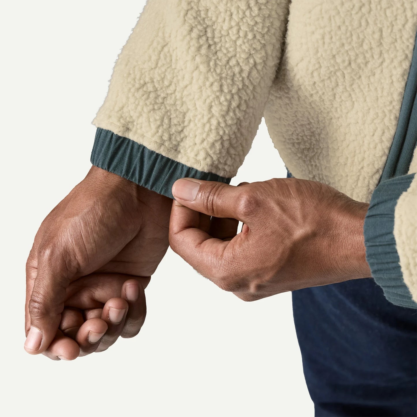 Men's Retro Pile Fleece Patch Jacket - US 4471