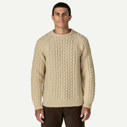 Recycled Wool-Blend Cable-Knit Crewneck Sweater - US 2254