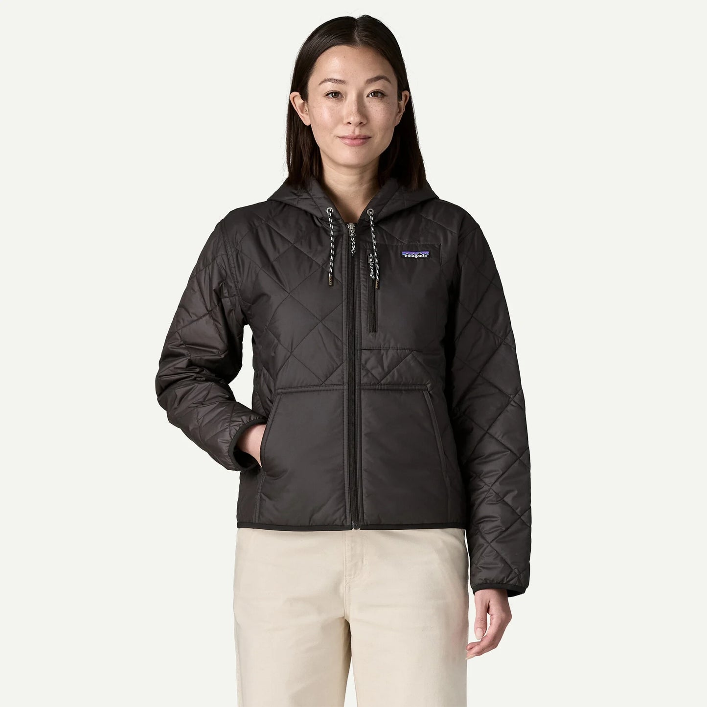 Women's Diamond Quilted Bomber Hoody - US 2797