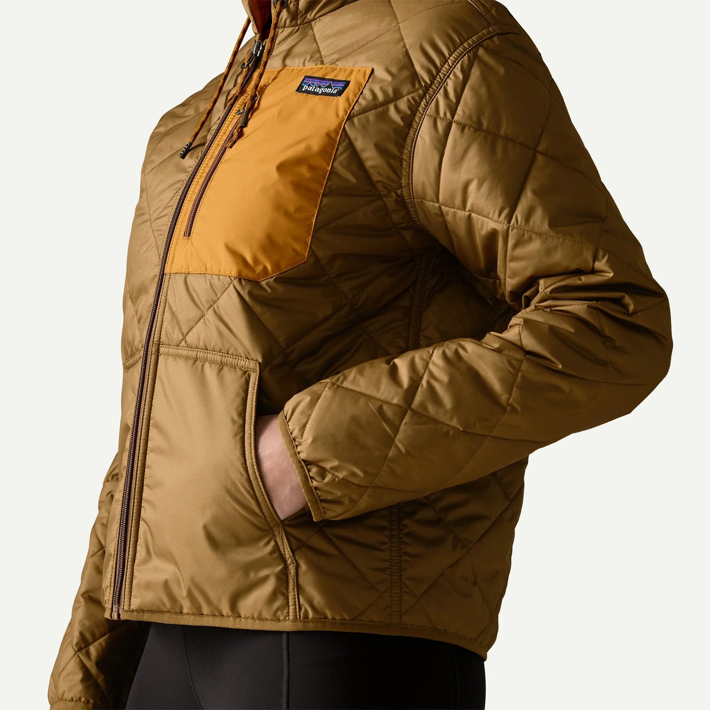 Women's Diamond Quilted Bomber Hoody - US 8007