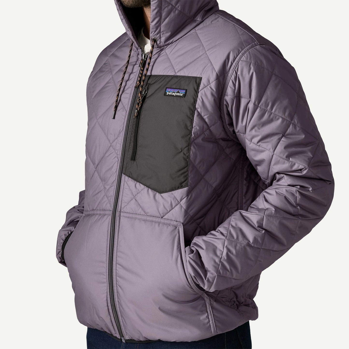 Men's Diamond Quilted Bomber Hoody - US 4858
