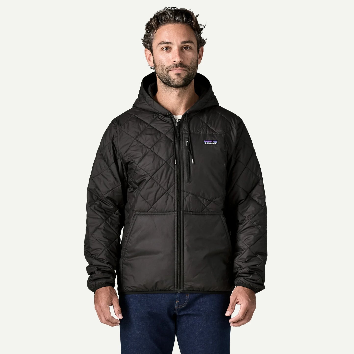 Men's Diamond Quilted Bomber Hoody - US 4859