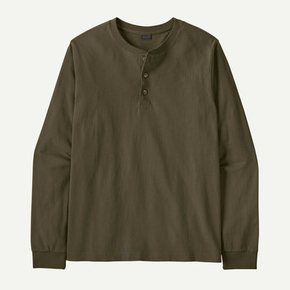 Men's Long-Sleeved Henley Shirt - US 5049