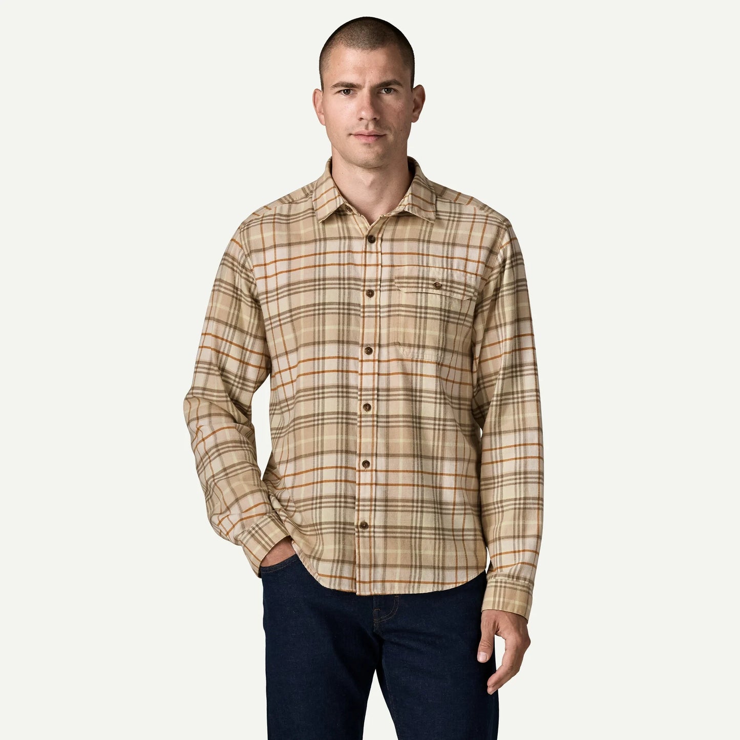 Men's Long-Sleeved Lightweight Fjord Flannel Shirt - US 0514