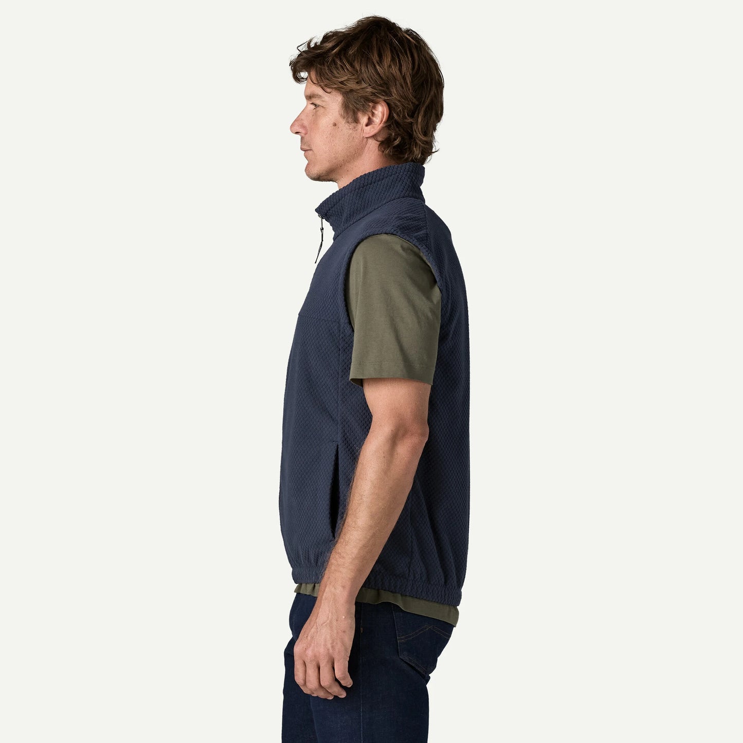 Men's Textured Fleece Vest - US 3131