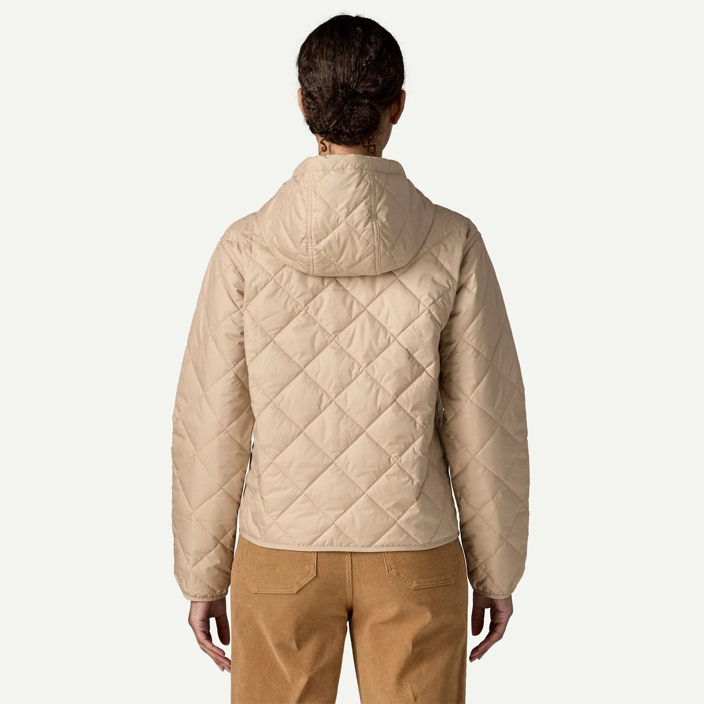 Women's Diamond Quilted Bomber Hoody - US 8007