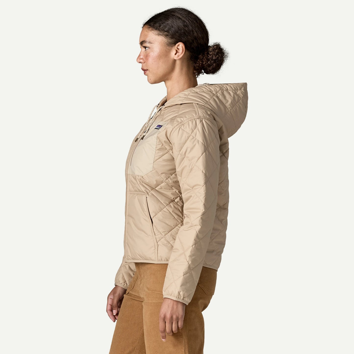 Women's Diamond Quilted Bomber Hoody - US 8007