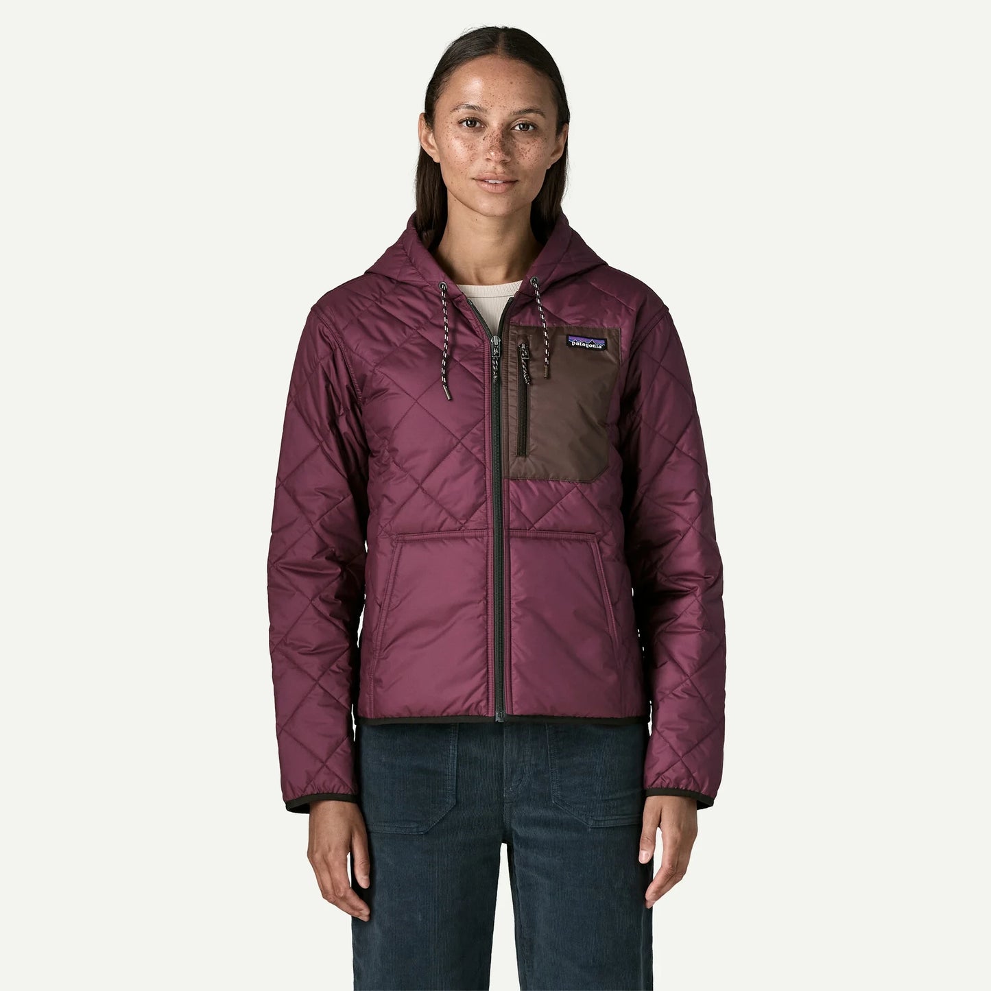 Women's Diamond Quilted Bomber Hoody - US 1105