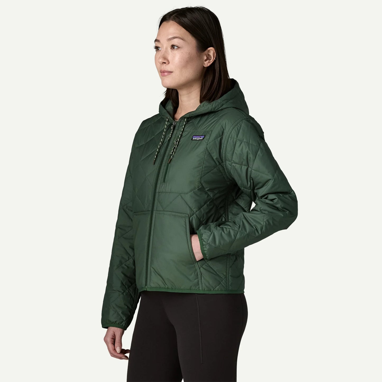 Women's Diamond Quilted Bomber Hoody - US 4924