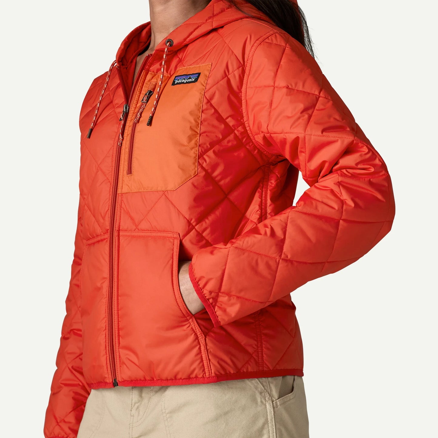 Women's Diamond Quilted Bomber Hoody - US 8642